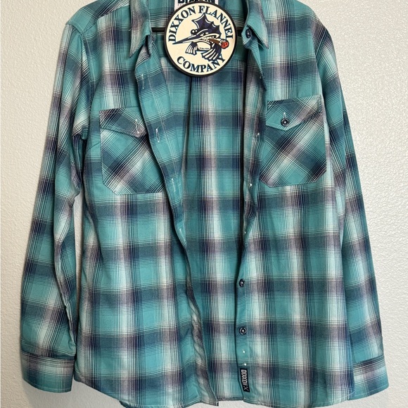 SOLD Dixon Flannel Company Green Plaid Shirt - Picture 1 of 4